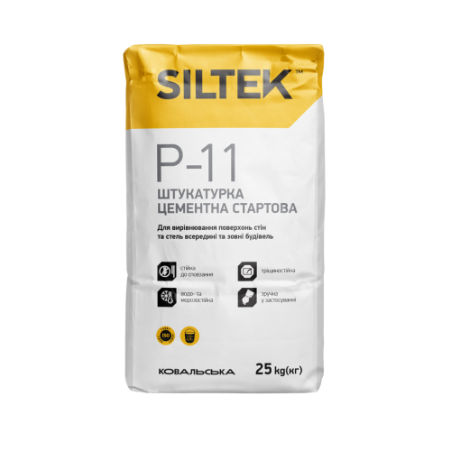 Штукатурка цементна стартова Siltek P-11