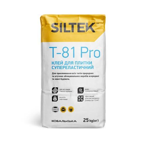 Siltek T-81 Pro «Клей для плитки супереластичний»