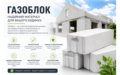 Який газоблок вибрати: густина, товщина, ціни — повний гайд 2026